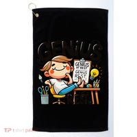 Genius At Rest Funny Golf Towel thumb 0