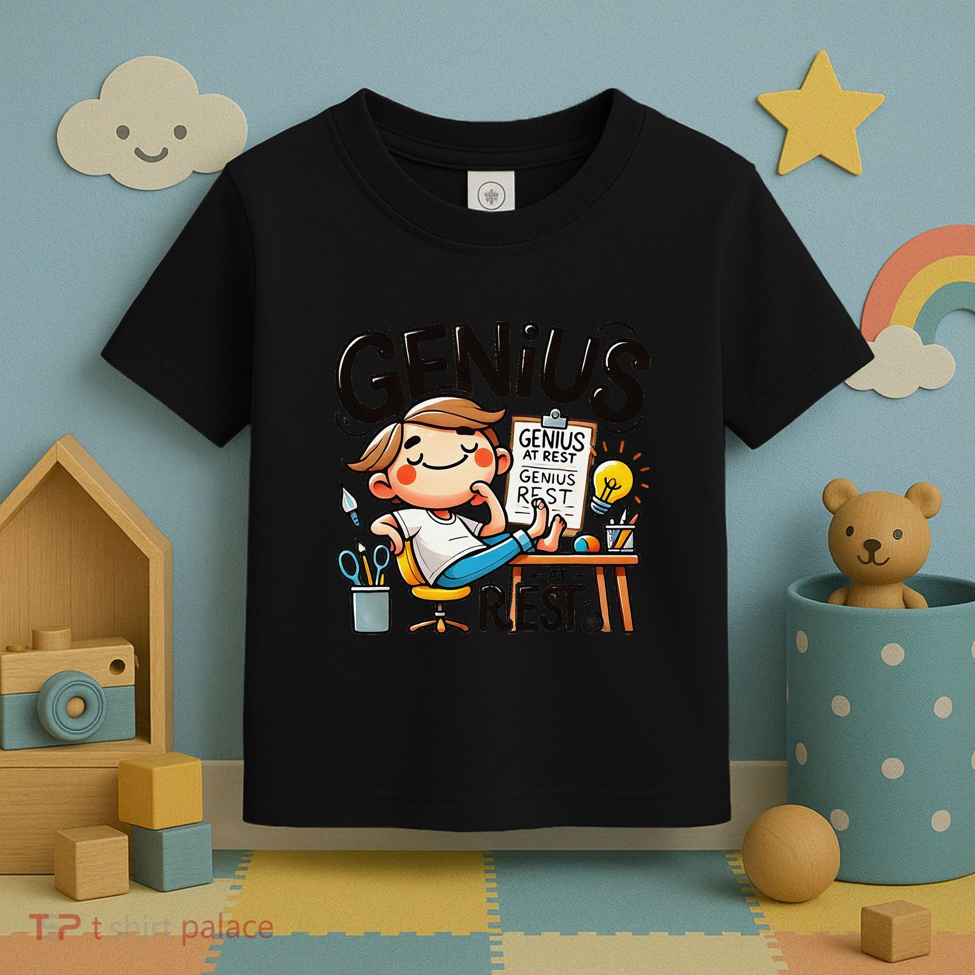 Genius At Rest Funny Toddler T-Shirt