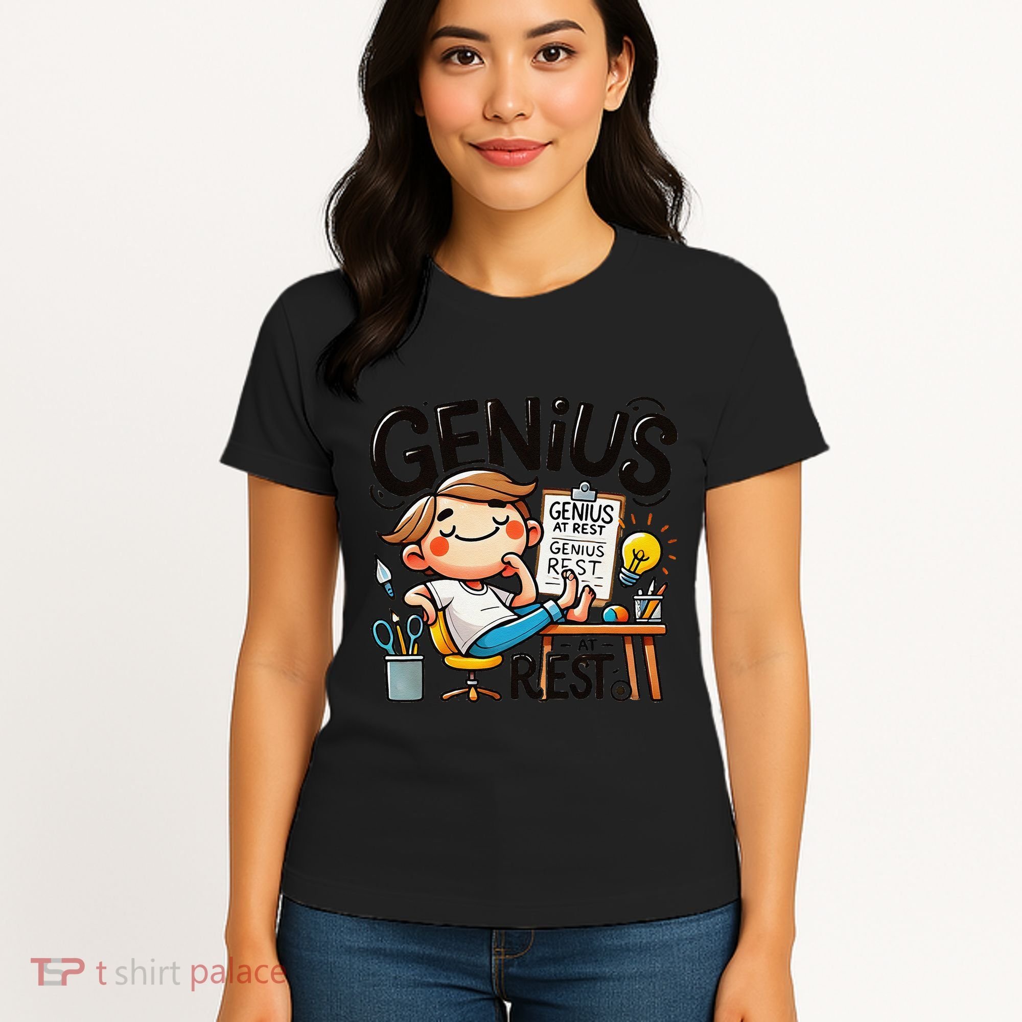 Genius At Rest Funny Women's T-Shirt