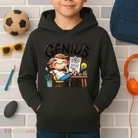 Genius At Rest Funny Kids Hoodie thumb 2