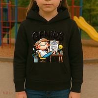 Genius At Rest Funny Kids Hoodie thumb 3
