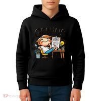Genius At Rest Funny Kids Hoodie thumb 4