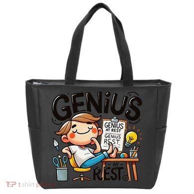 Genius At Rest Funny Tote Bag