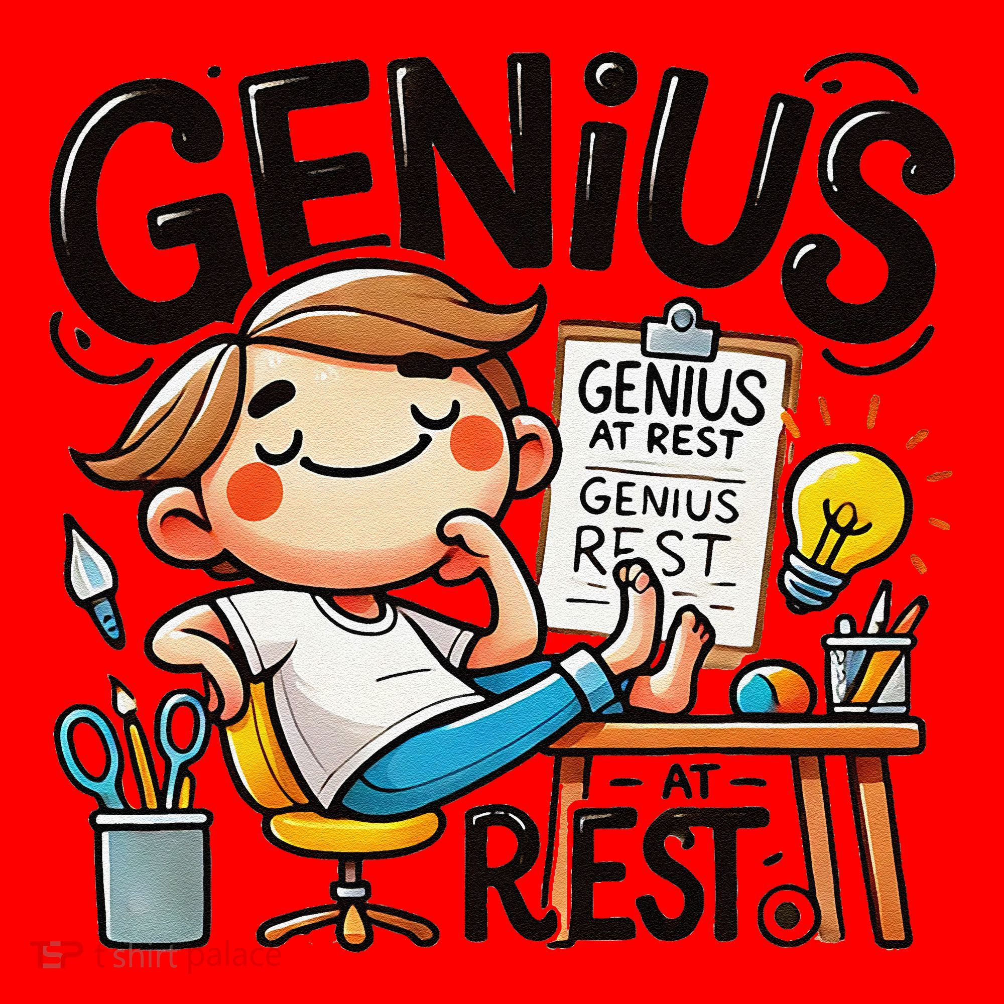 Genius At Rest Funny Santa Hat