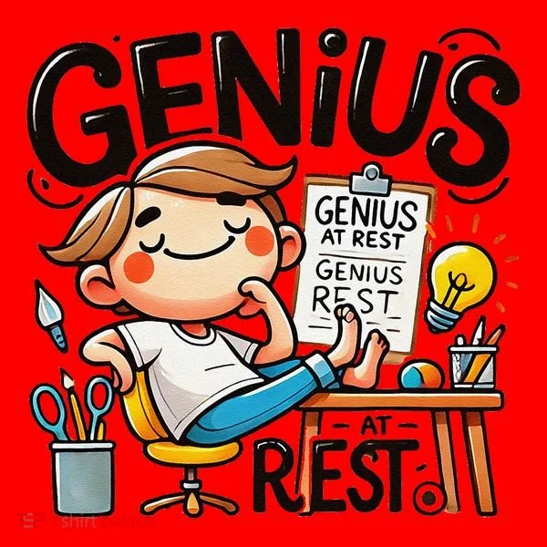 Genius At Rest Funny Santa Hat