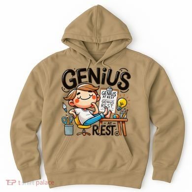 Genius At Rest Funny Hoodie