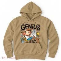 Genius At Rest Funny Hoodie thumb 0