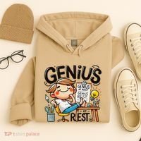 Genius At Rest Funny Hoodie thumb 4
