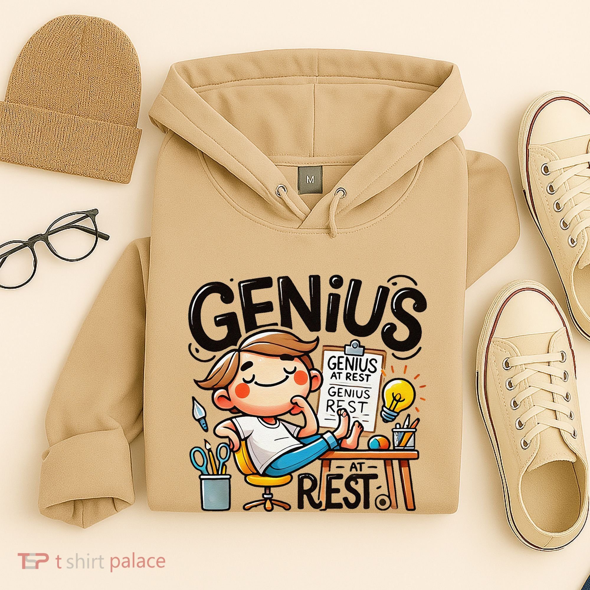 Genius At Rest Funny Hoodie