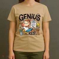 Genius At Rest Funny T-Shirt thumb 4