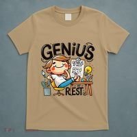 Genius At Rest Funny T-Shirt thumb 5