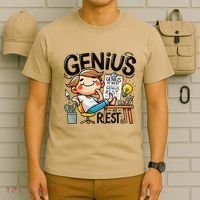 Genius At Rest Funny T-Shirt thumb 6
