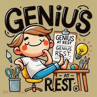 Genius At Rest Funny Kids T-Shirt thumb 2