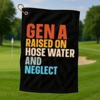 Gen A Raised On Hose Water And Neglect Golf Towel thumb 1