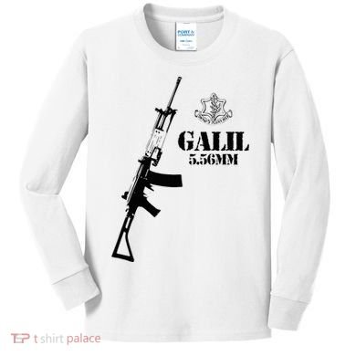 Galil Assault Rifle 5.56 Idf Kids Long Sleeve Shirt