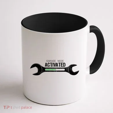 Garage Mode Activated Funny Mechanic Coffee Mug back