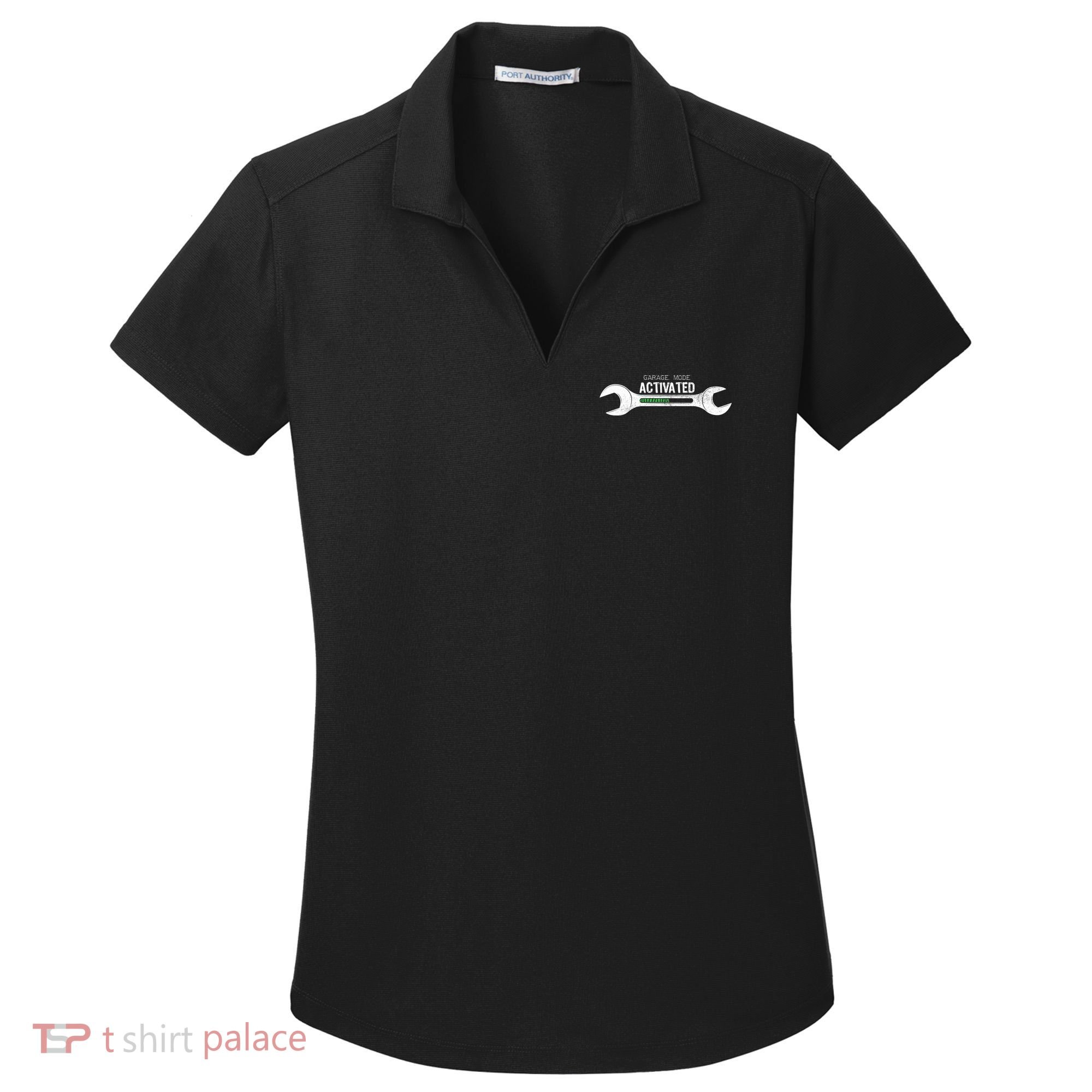 Garage Mode Activated Funny Mechanic Women's Dry Zone Grid Polo