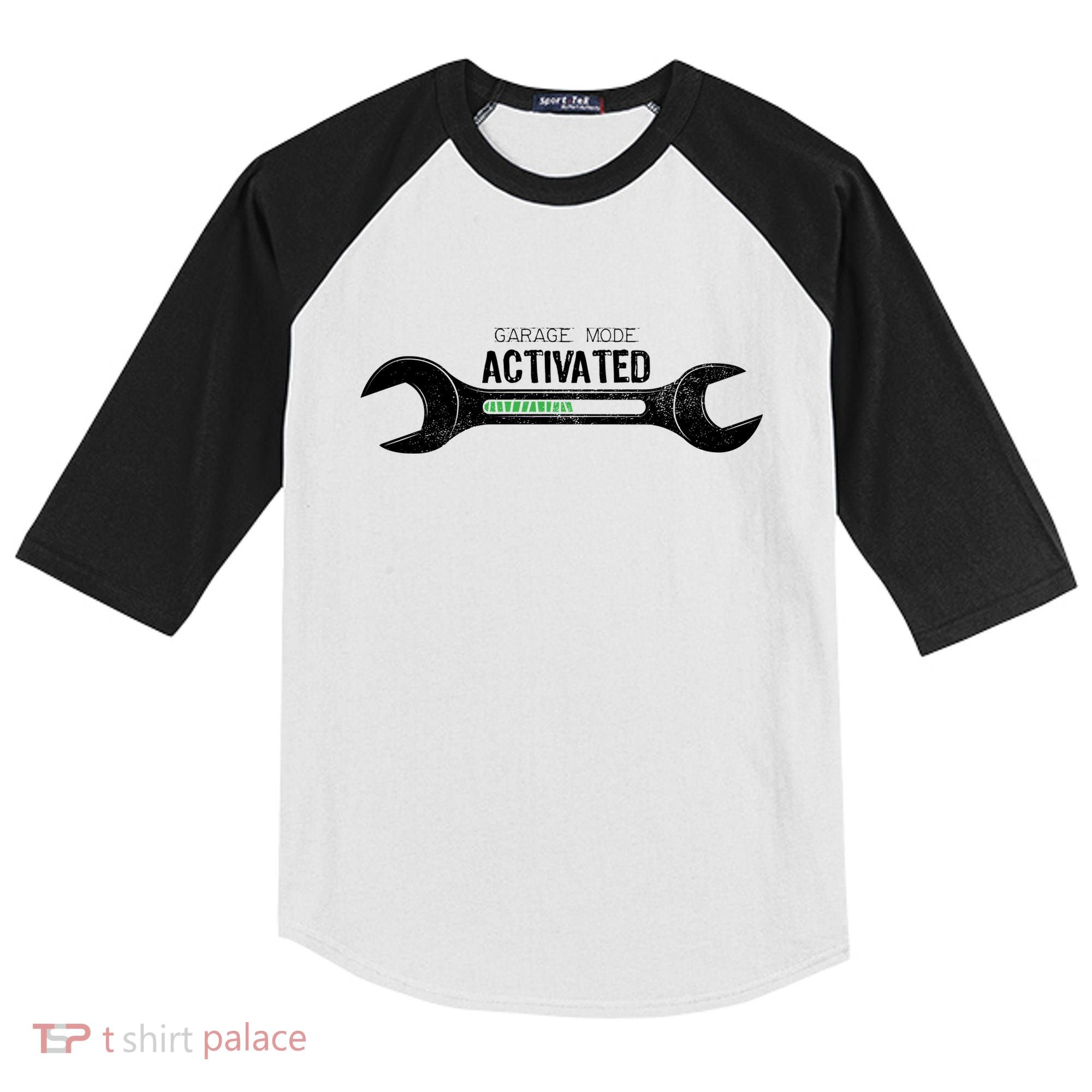 Garage Mode Activated Funny Mechanic Kids Colorblock Raglan Jersey