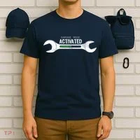 Garage Mode Activated Funny Mechanic T-Shirt thumb 6