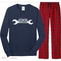 Garage Mode Activated Funny Mechanic Long Sleeve Pajama Set thumb 0
