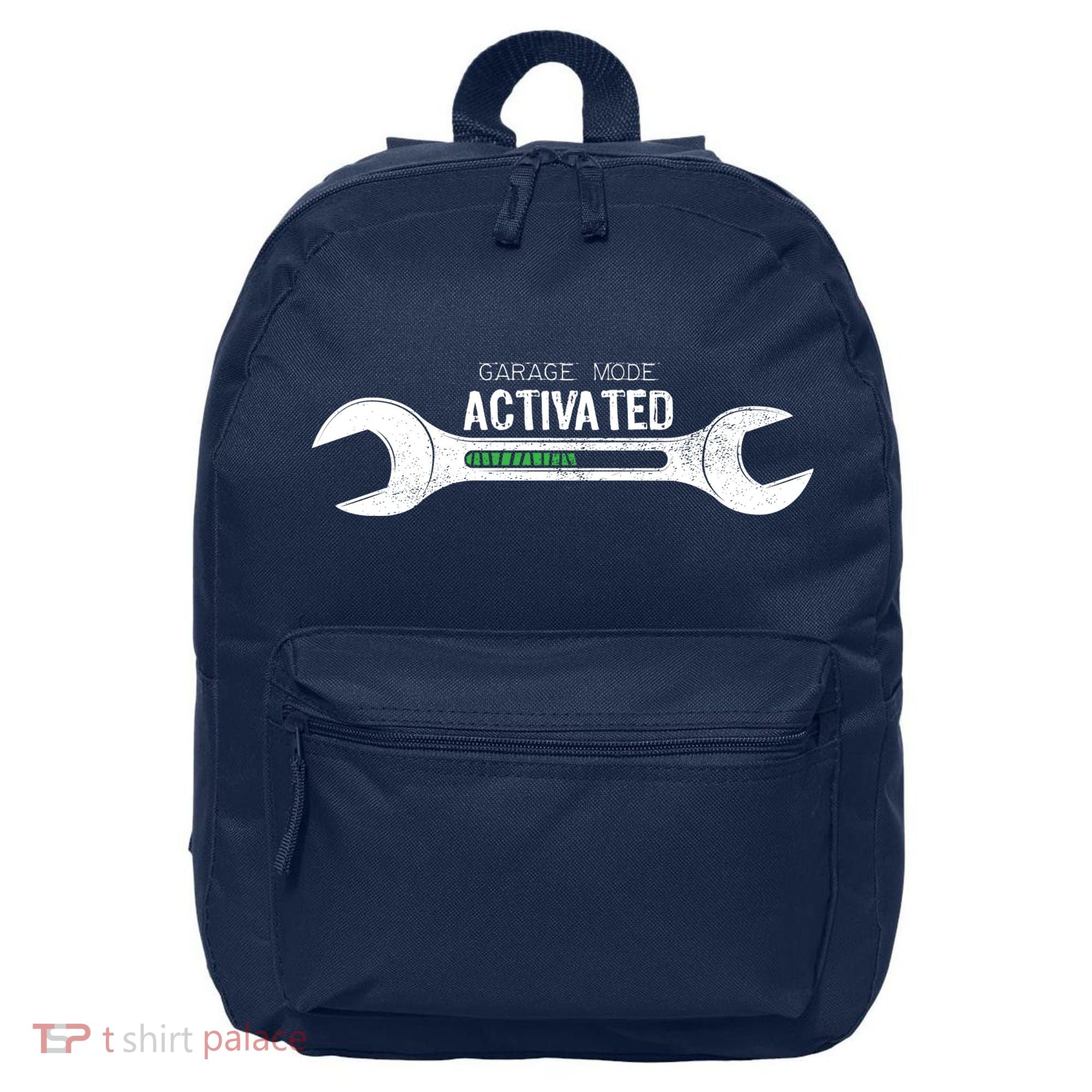 Garage Mode Activated Funny Mechanic 16 in Basic Backpack