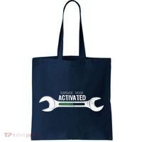 Garage Mode Activated Funny Mechanic Tote Bag thumb 0