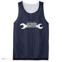 Garage Mode Activated Funny Mechanic Mesh Reversible Basketball Jersey Tank thumb 0