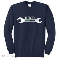 Garage Mode Activated Funny Mechanic Tall Sweatshirt thumb 0