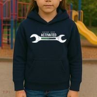 Garage Mode Activated Funny Mechanic Kids Hoodie thumb 3