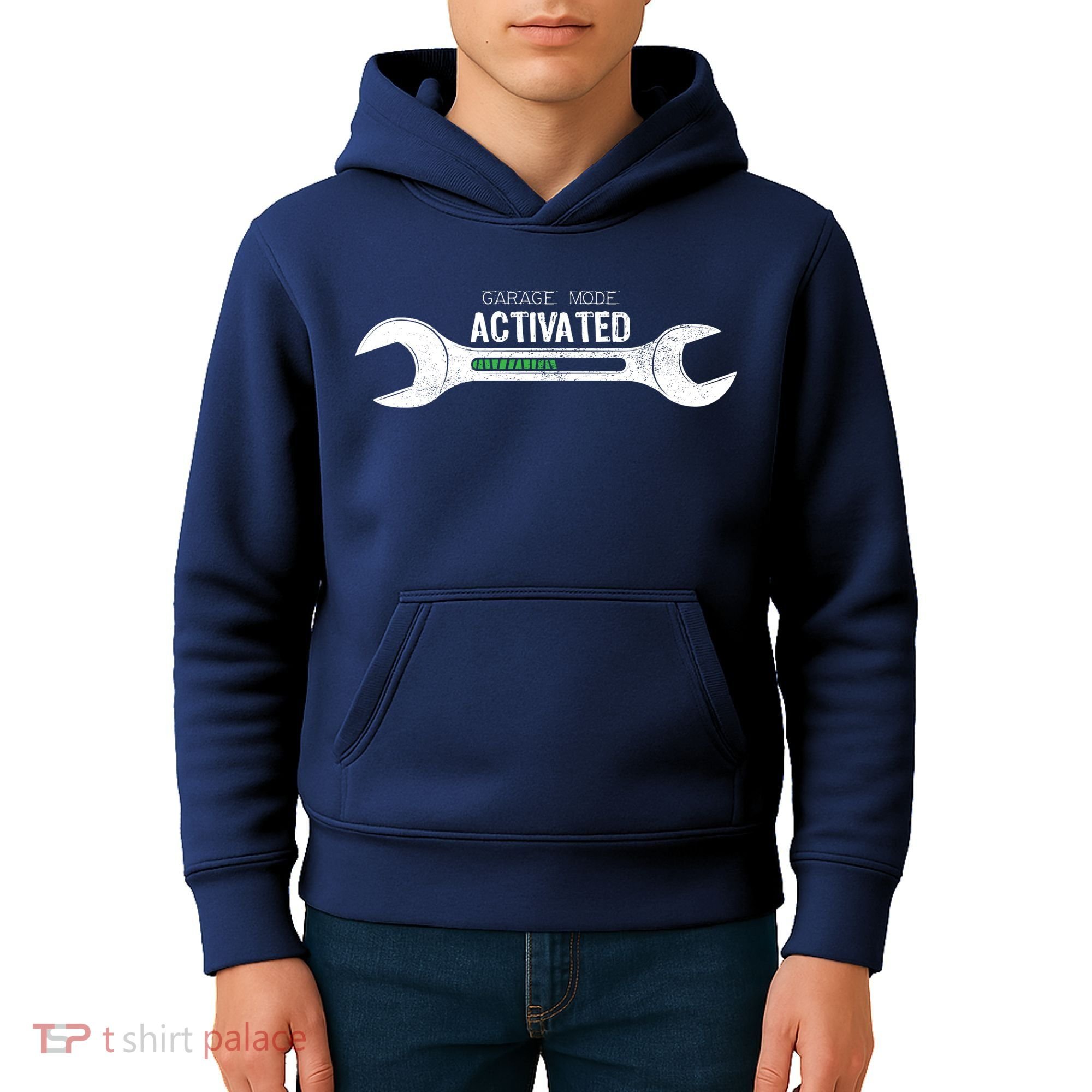 Garage Mode Activated Funny Mechanic Kids Hoodie