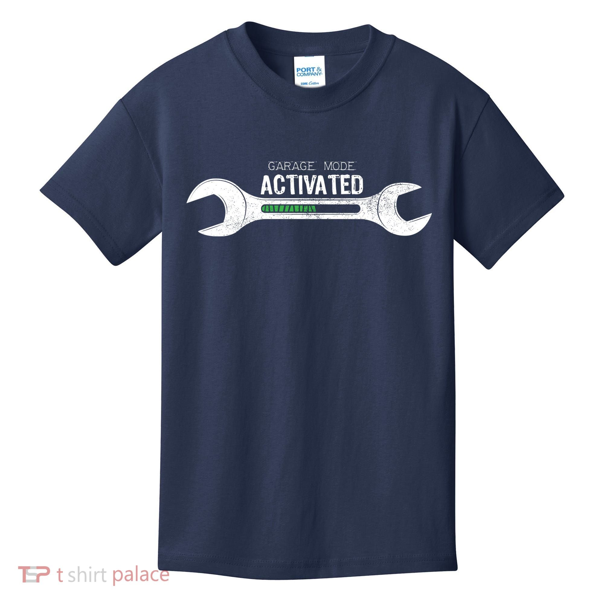 Garage Mode Activated Funny Mechanic Kids T-Shirt