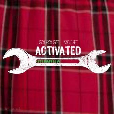 Garage Mode Activated Funny Mechanic Men's Flannel Plaid Pajama Pants