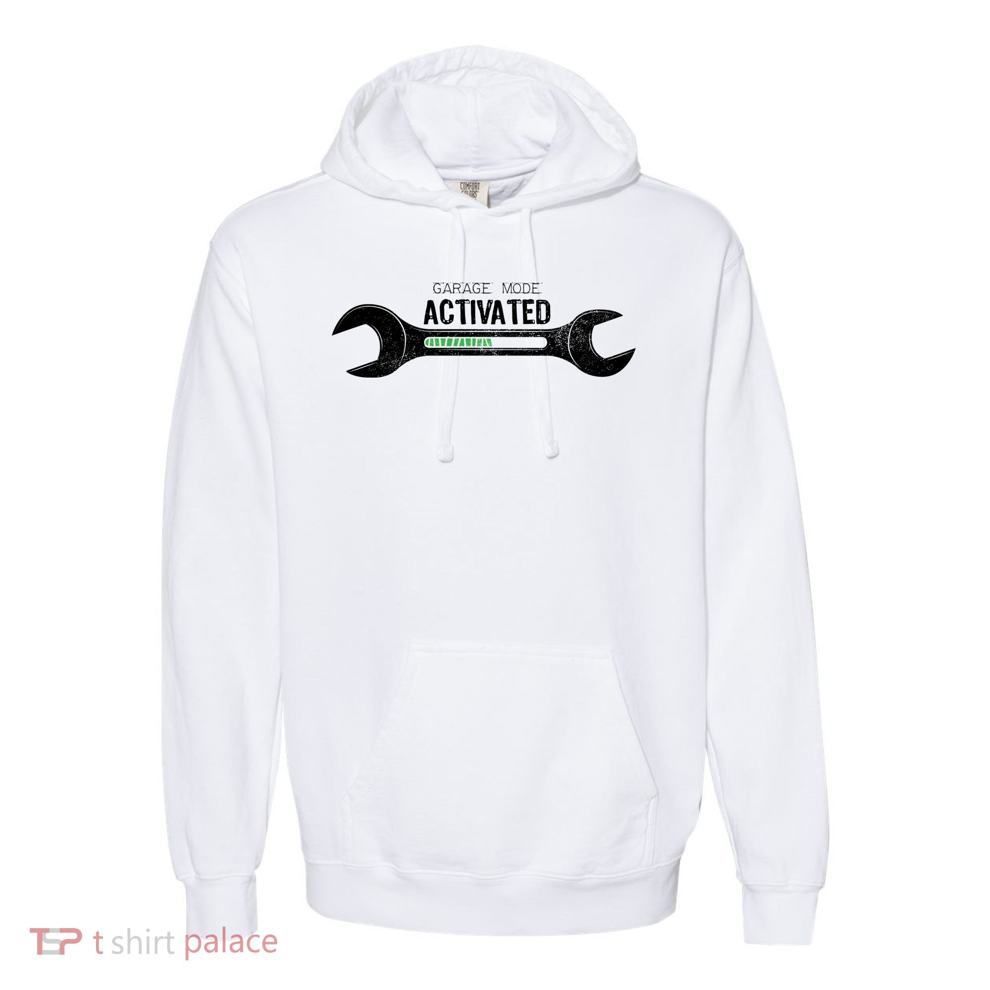 Garage Mode Activated Funny Mechanic Comfort Colors Garment-Dyed Hooded Sweatshirt