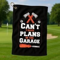 Garage Plans Golf Towel thumb 1