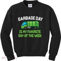 Garbage Day Is My favorite Day Kids Sweatshirt thumb 0