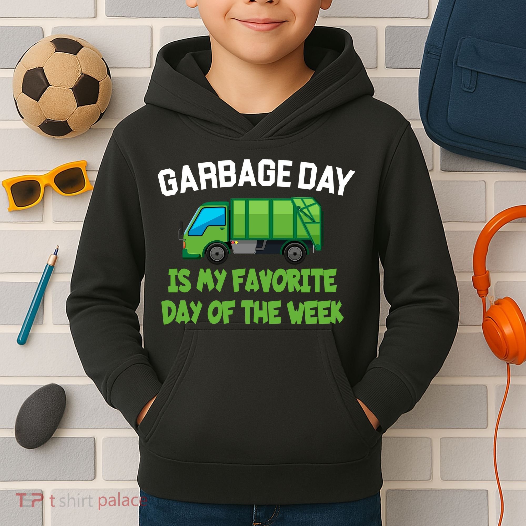 Garbage Day Is My favorite Day Kids Hoodie
