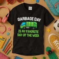 Garbage Day Is My favorite Day Kids T-Shirt thumb 3