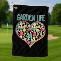 Garden Life Doodle Golf Towel thumb 1