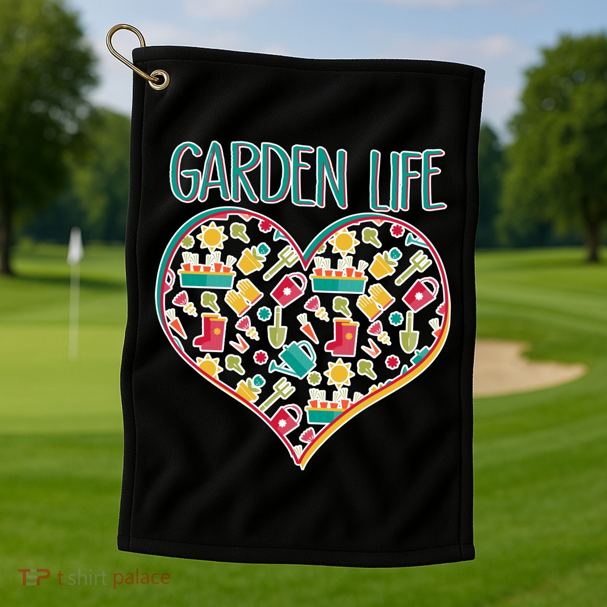 Garden Life Doodle Golf Towel