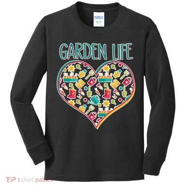 Garden Life Doodle Kids Long Sleeve Shirt
