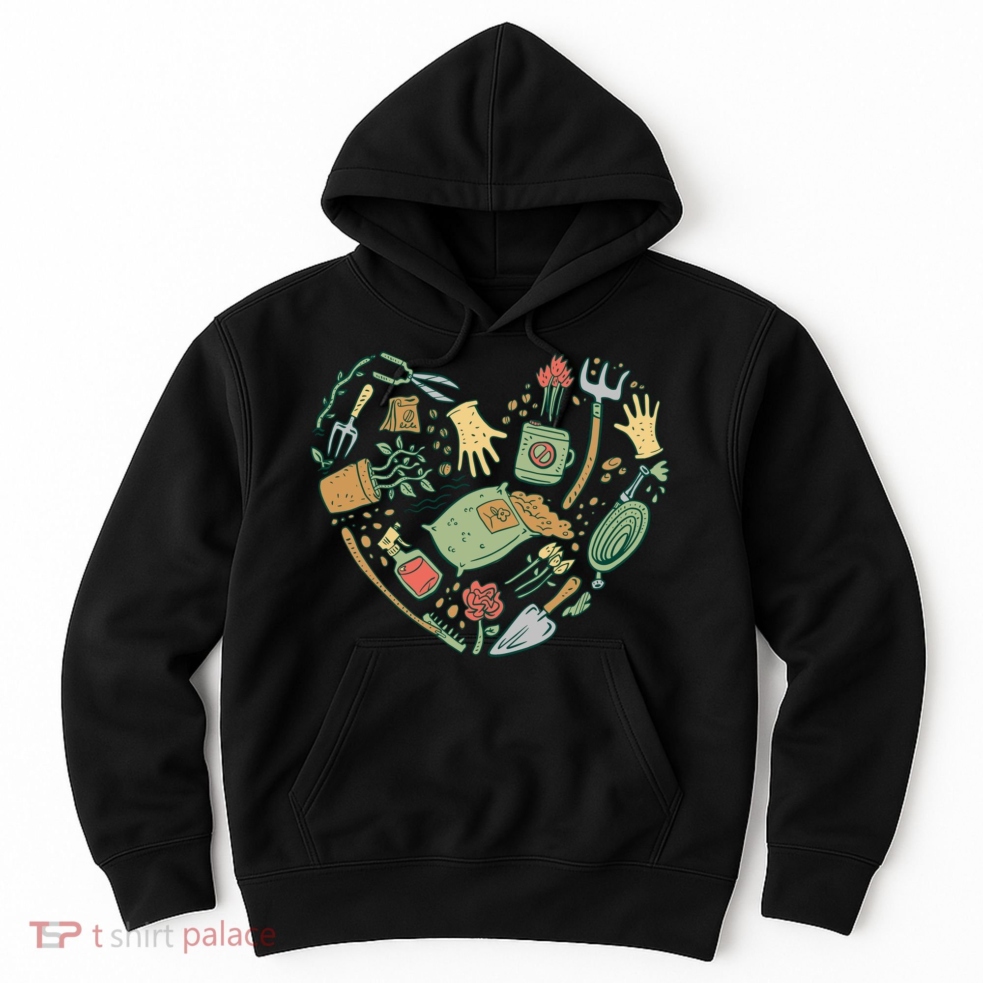 Garden Tools Heart Hoodie