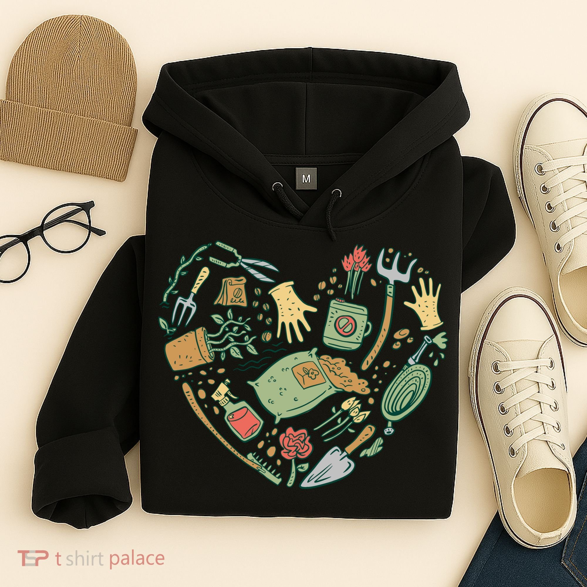 Garden Tools Heart Hoodie