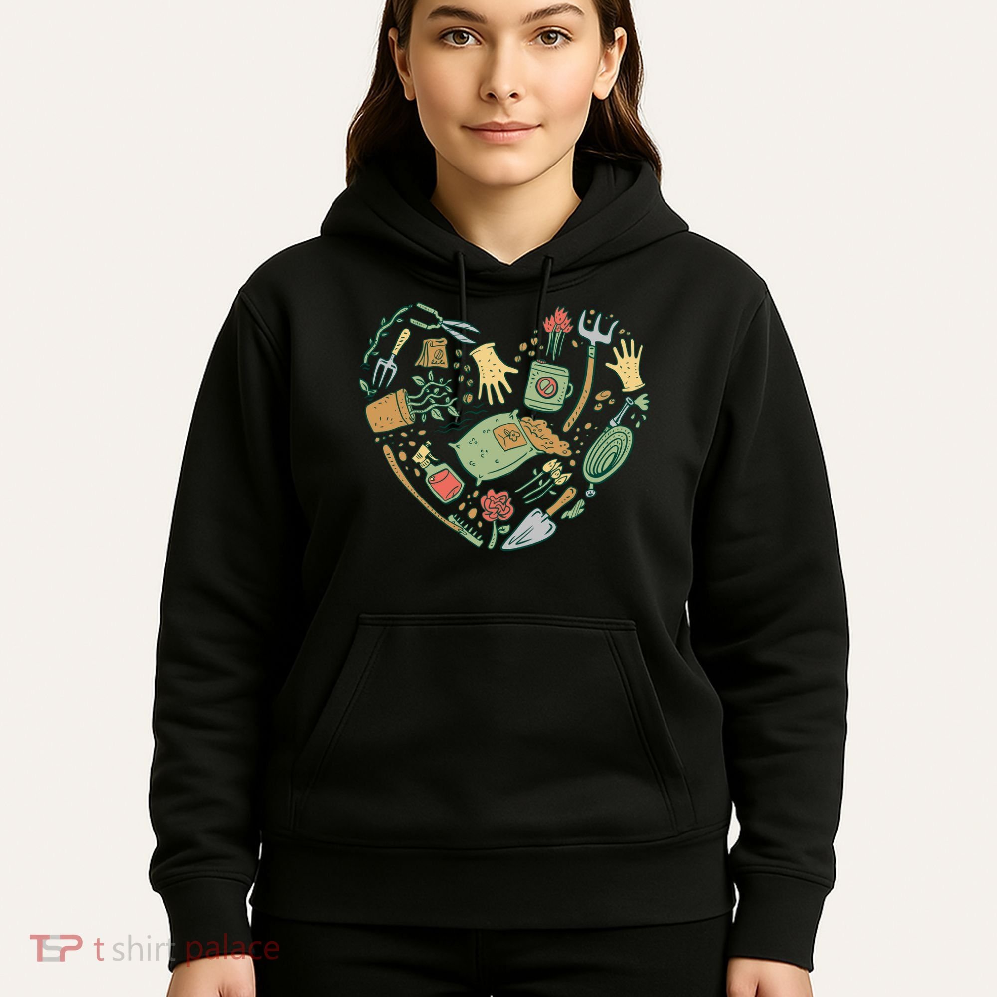 Garden Tools Heart Hoodie