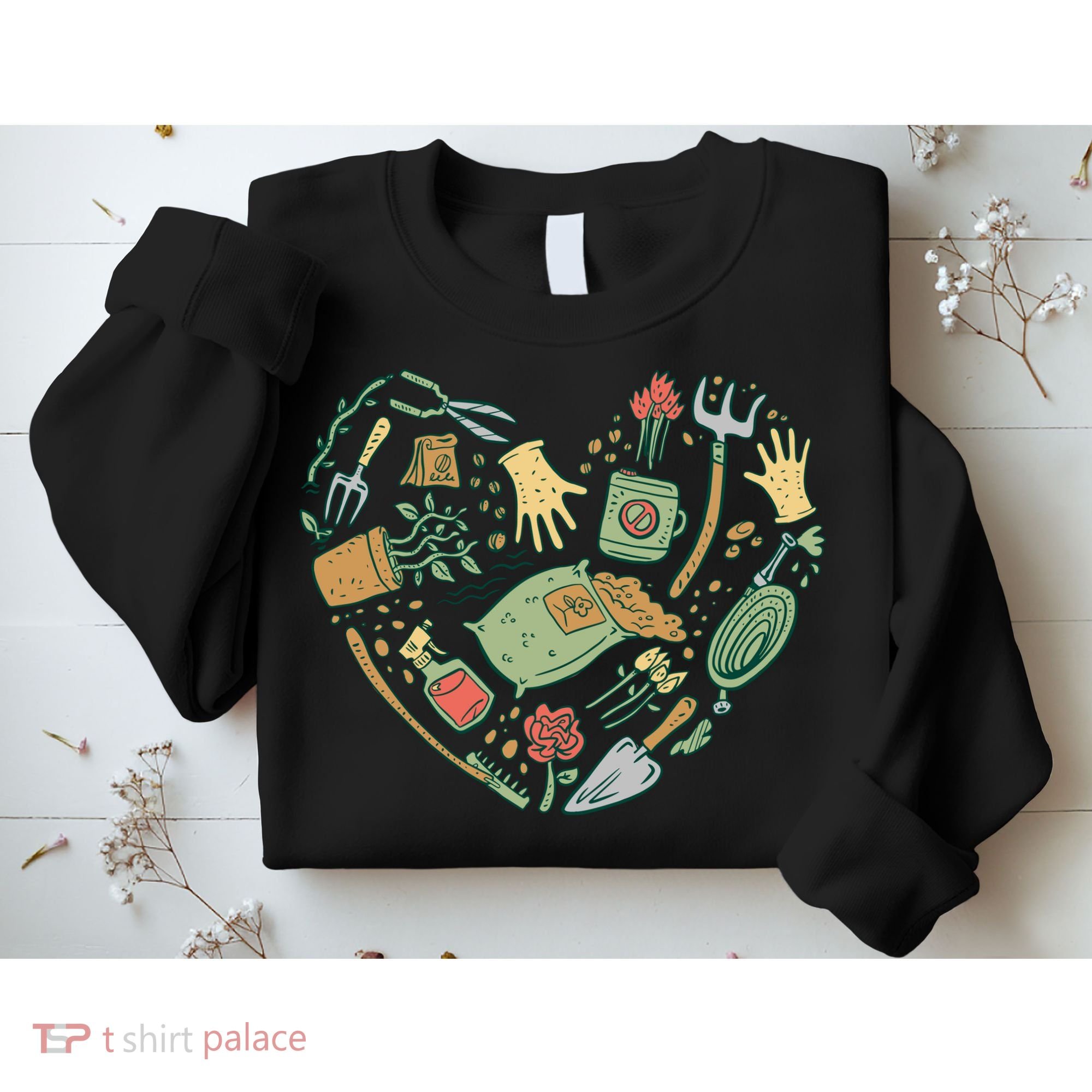 Garden Tools Heart Sweatshirt
