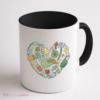 Garden Tools Heart Coffee Mug back