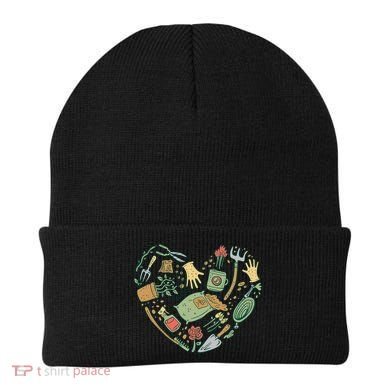 Garden Tools Heart Beanie
