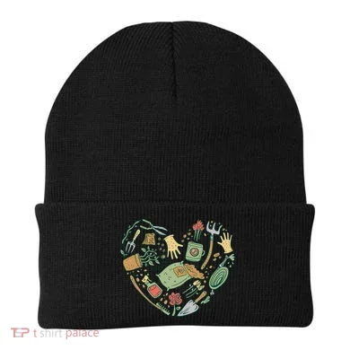 Garden Tools Heart Beanie