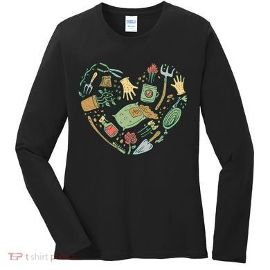 Garden Tools Heart Women's Long Sleeve Shirt