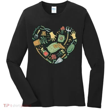 Garden Tools Heart Women's Long Sleeve Shirt