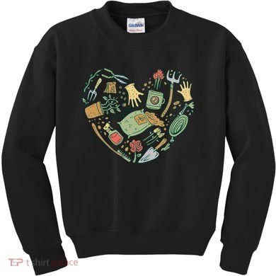 Garden Tools Heart Kids Sweatshirt